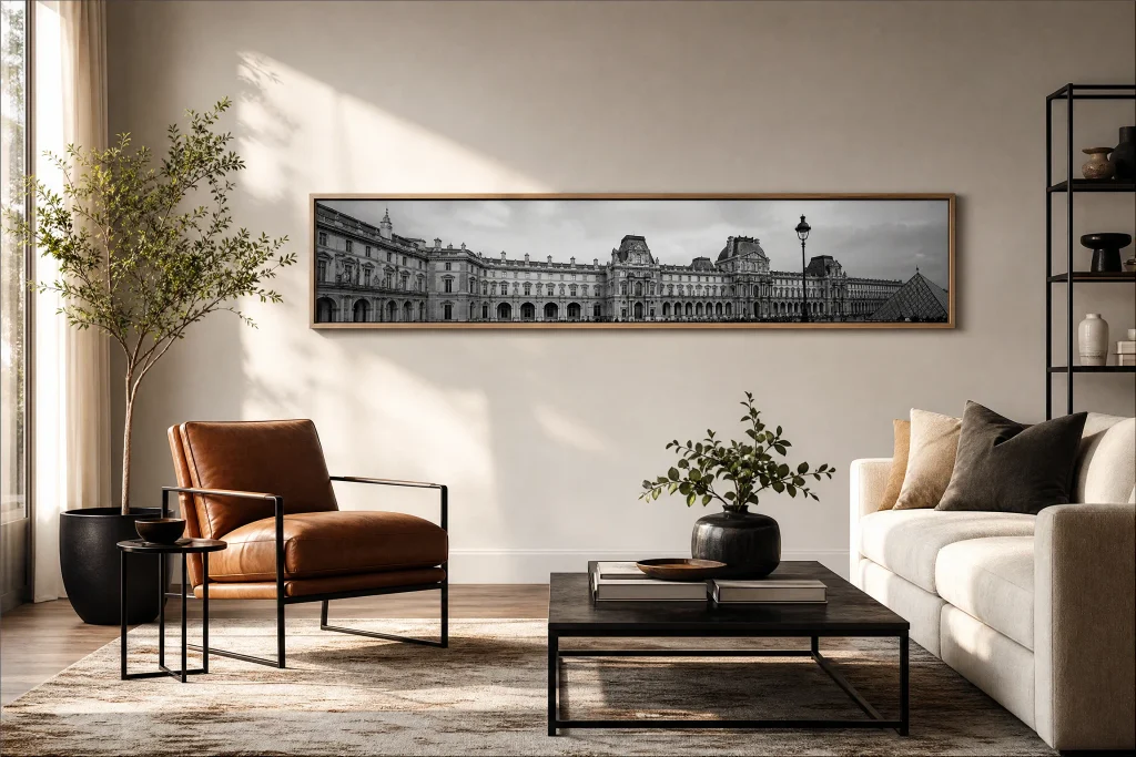 Panoramic architectural photograph