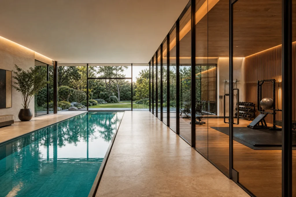 Luxury Indoor Pool House beside a Gym