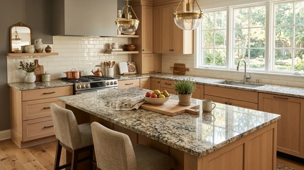 Caledonia Granite for Warm Grey