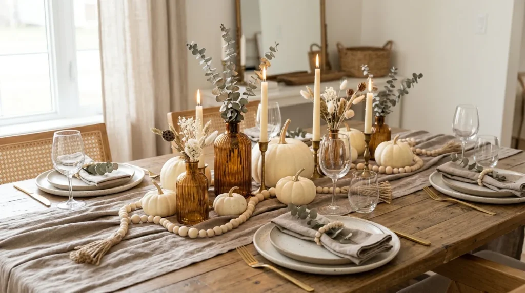 Elegant Autumn Table Centerpiece