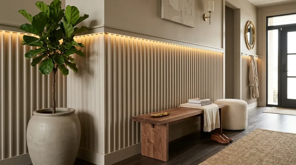 Fluted Wood Panels for a Modern Luxury Look