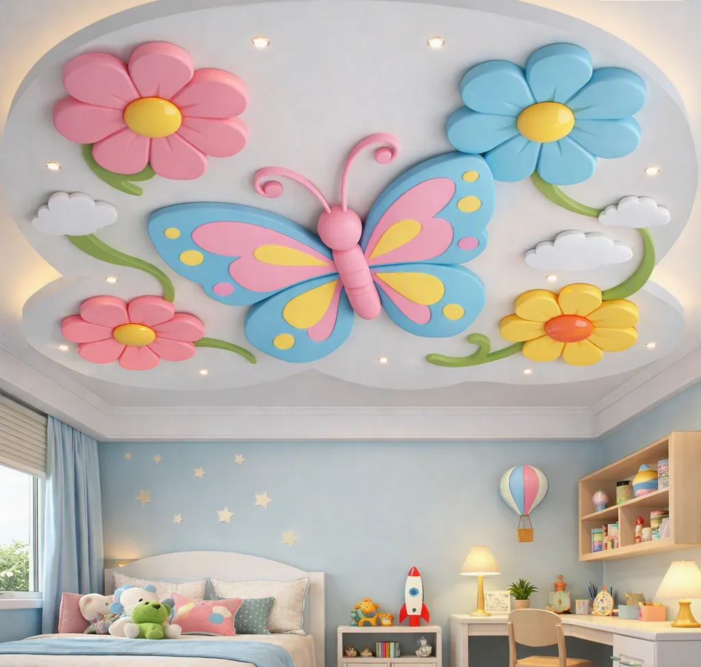 Butterfly and Flower Pop Design
