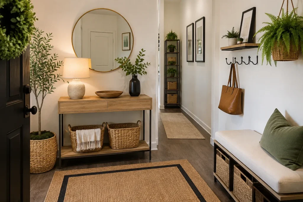 home entrance decor rental friendly