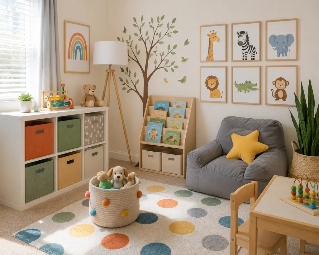 kids room decor rental friendly