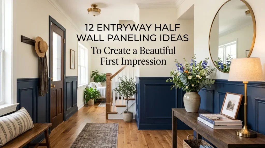 Entryway Half Wall Paneling Ideas