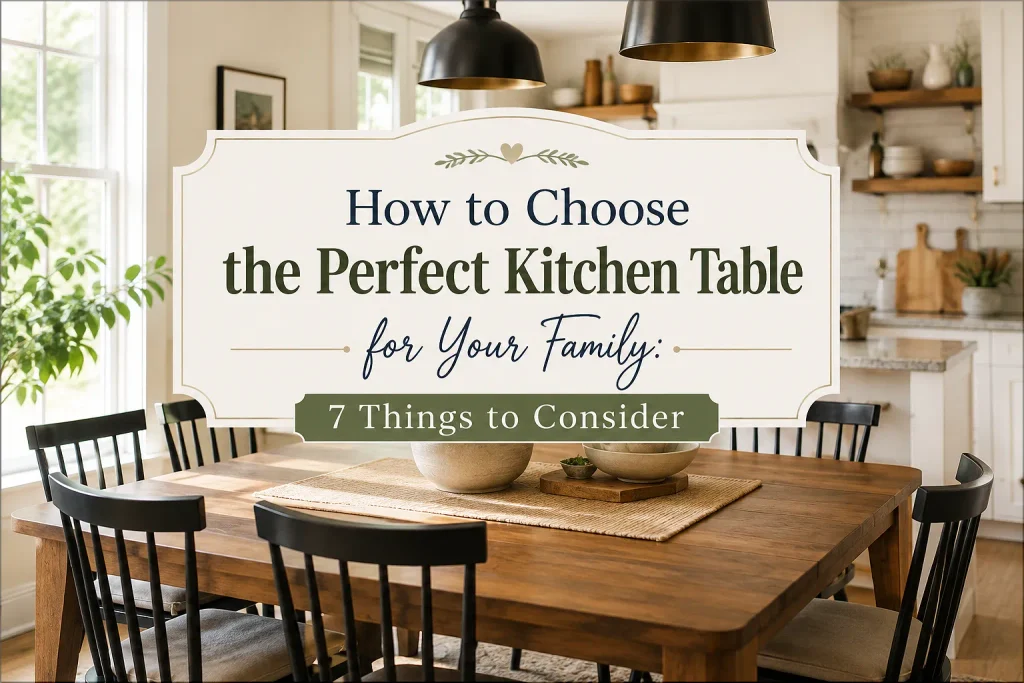 How to Choose the Perfect Kitchen Table