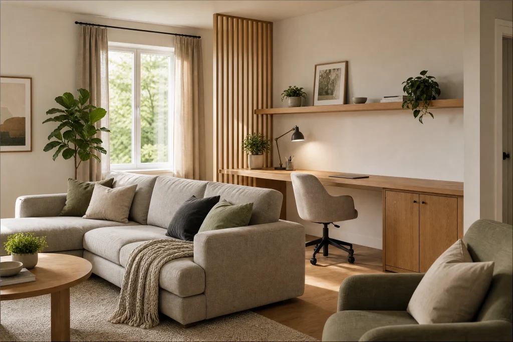 multi functional living room home office