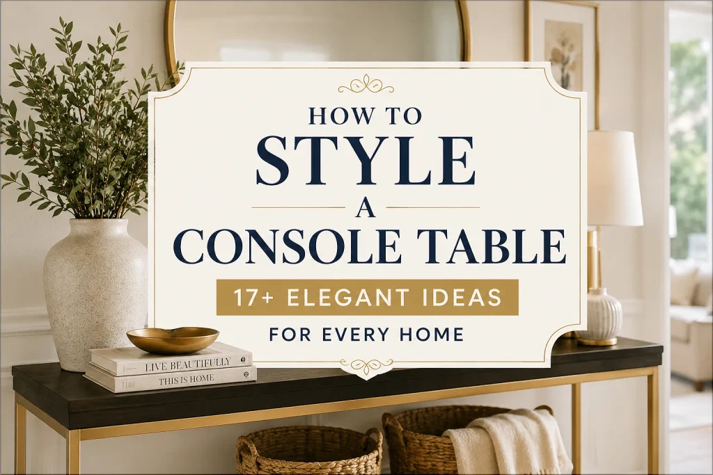 How to Style a Console Table