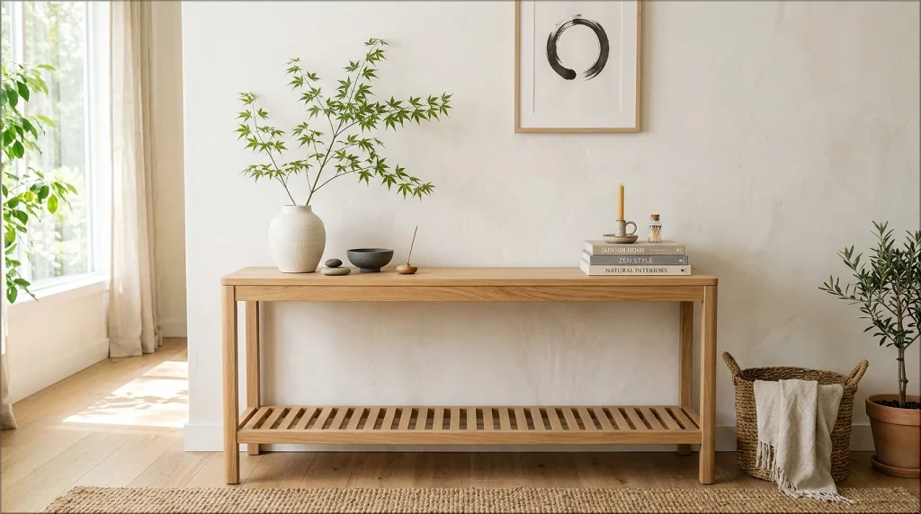 console table japandi style