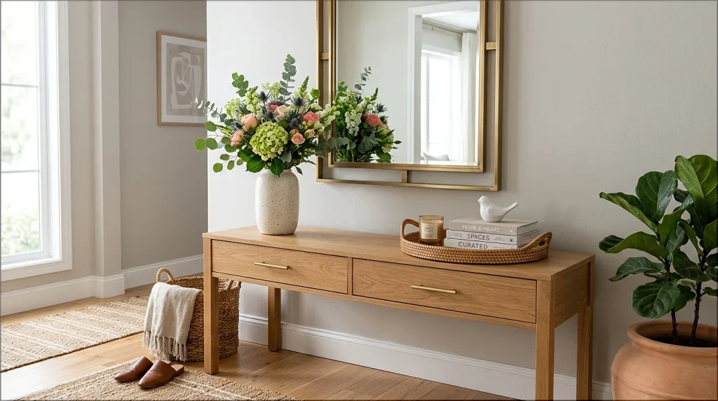 Console Table With a Mirror