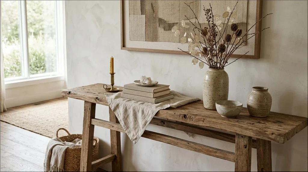 Wood Console Table