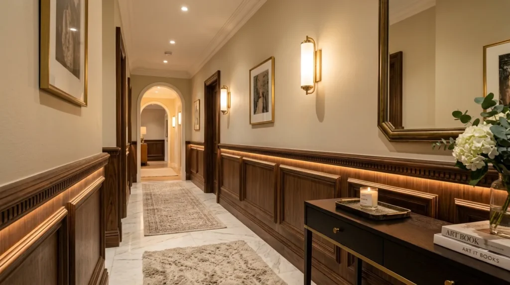 Luxury Paneling with Soft Lighting