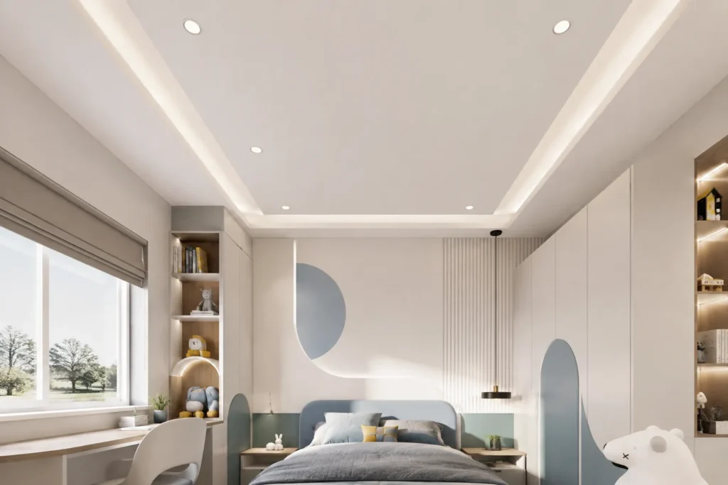 Minimal Ceiling Design for Kids Bedroom