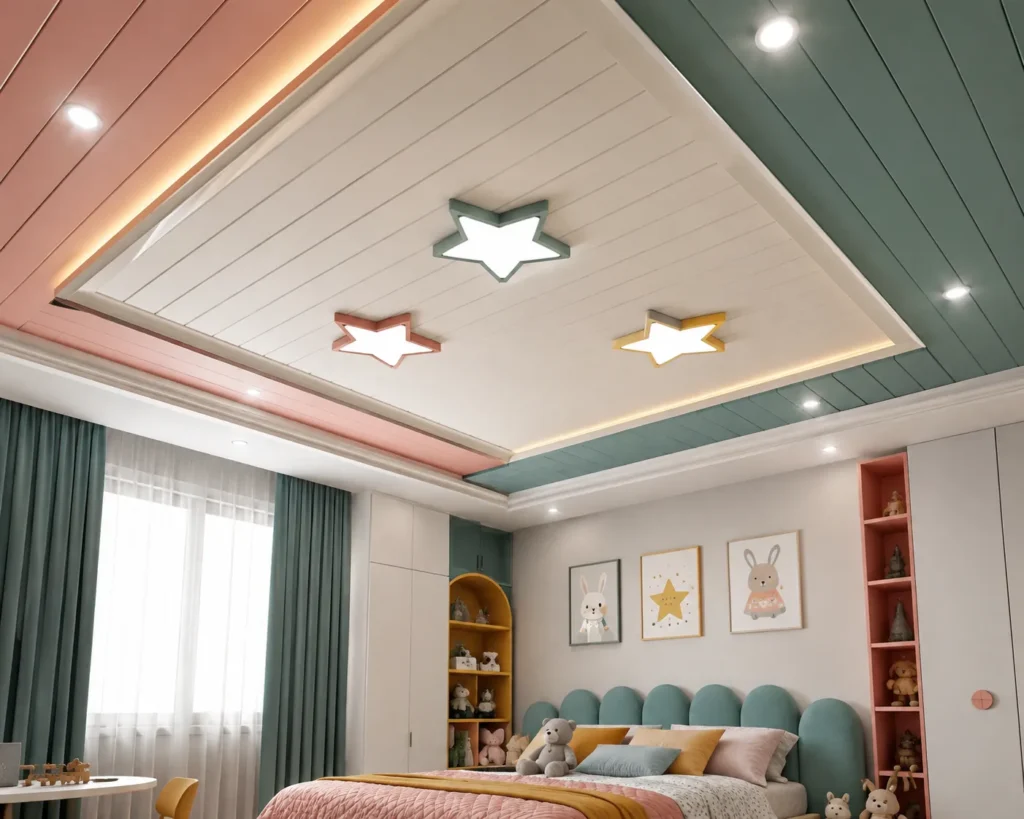 PVC ceiling design kids bedroom