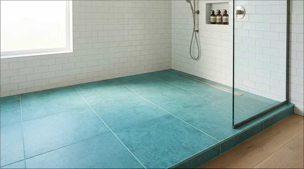 2x2 Tile on the Shower Floor