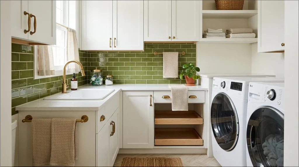 Subway Tile Backsplash laundry room