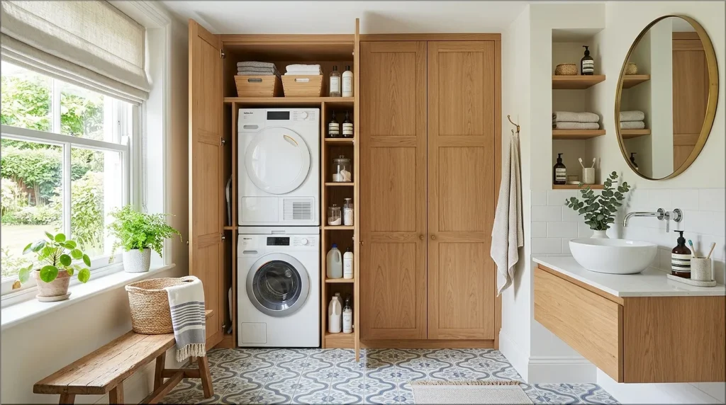 Washing Machine Cupboard Bathroom