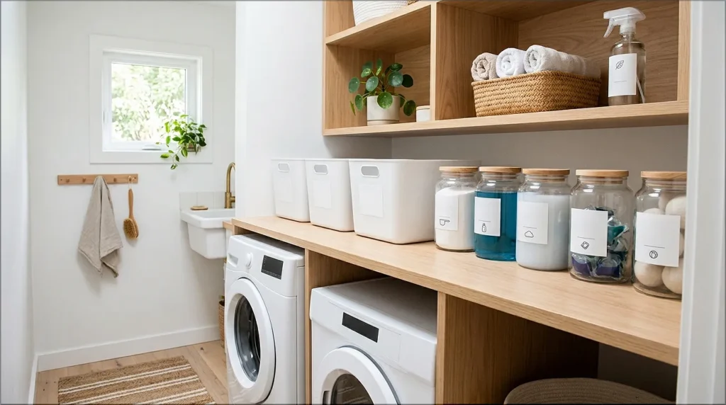 Tiny Laundry Room.