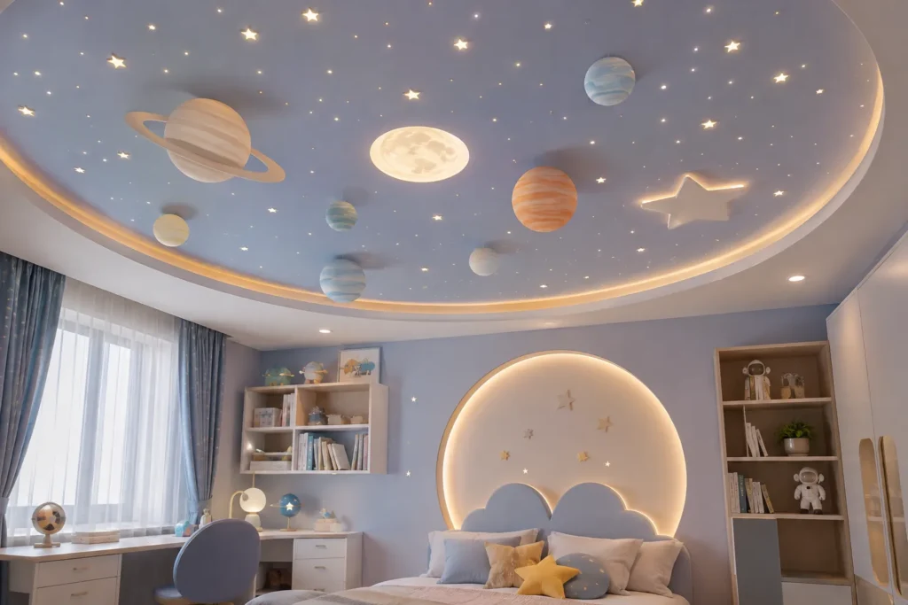 Space-Themed Ceiling Design