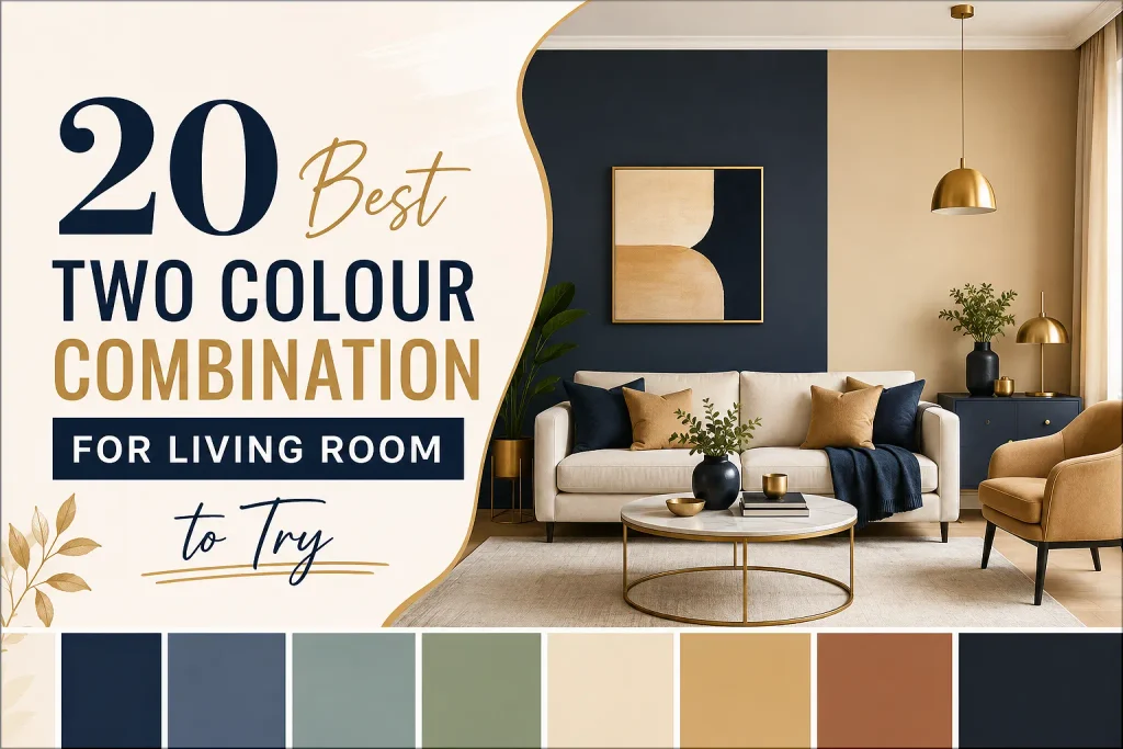 Two Colour Combination for Living Room