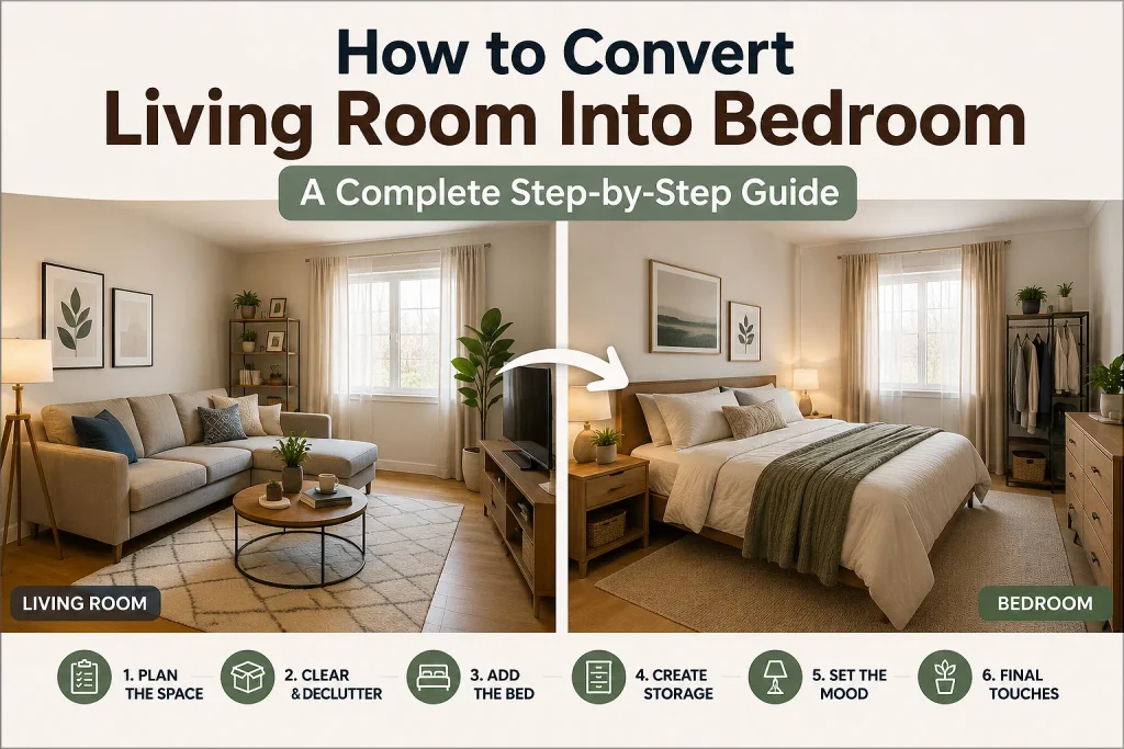 convert living room into bedroom