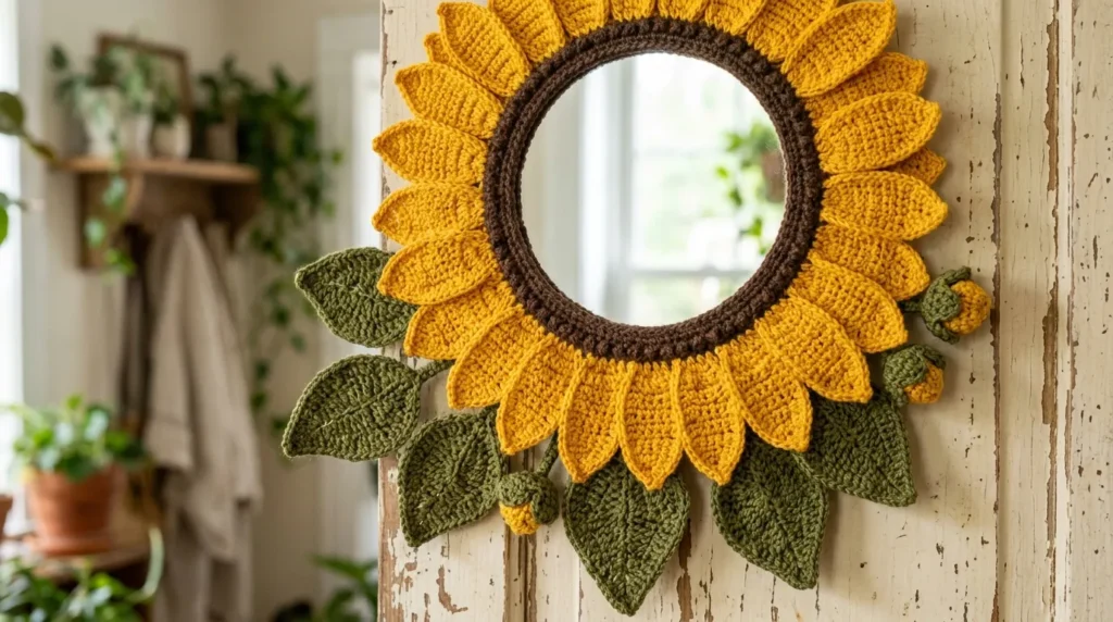 Crochet Sunflower Frame