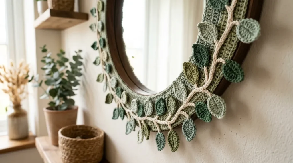 Leafy Vine Crochet Border