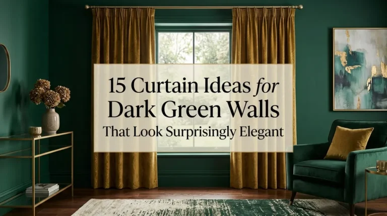Curtain Ideas for Dark Green Walls