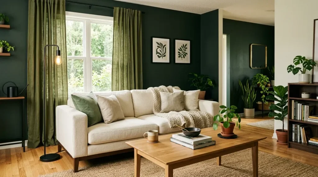 Olive Green Curtains