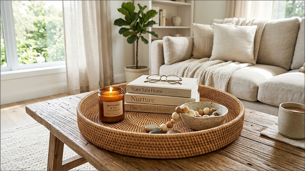 round tray styling coffee table