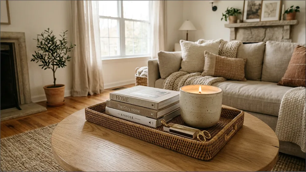minimalist coffee table tray decor ideas