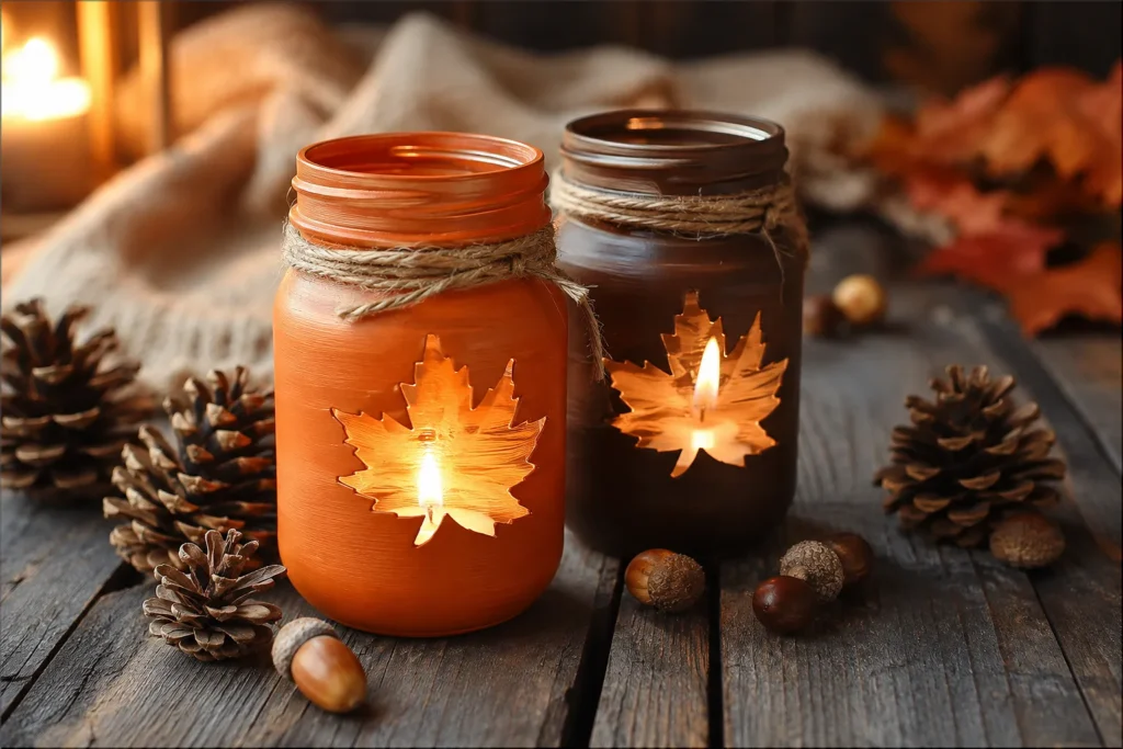 orange and brown fall decor