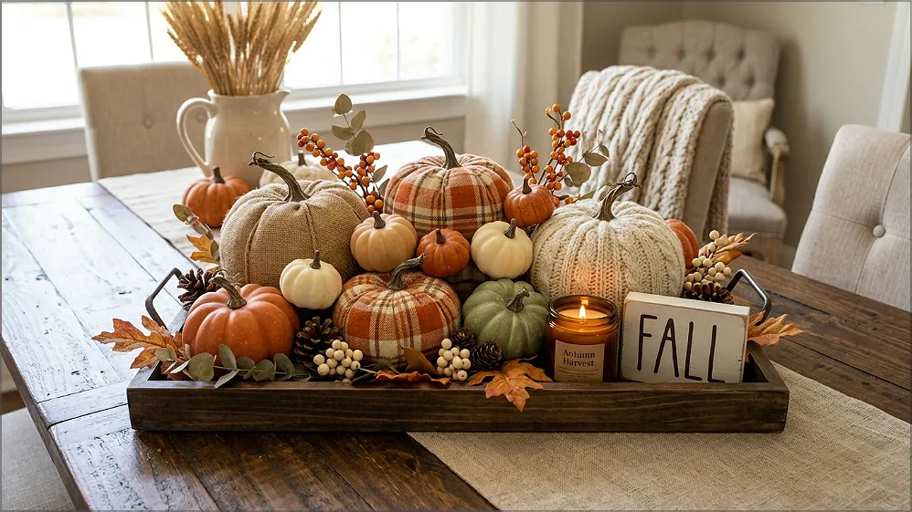 Build a Fall Tray Centerpiece