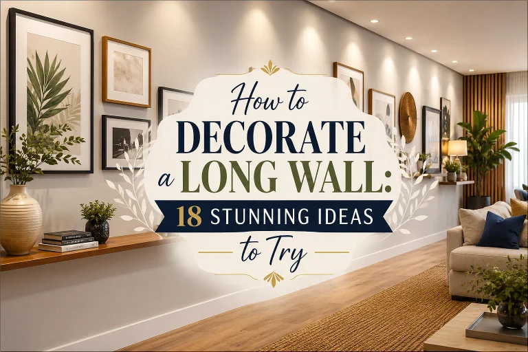how to decorate a long wall