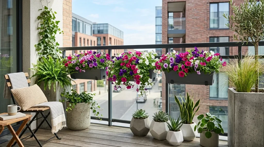 Weather-Resistant Planters and Balcony Flower Boxes