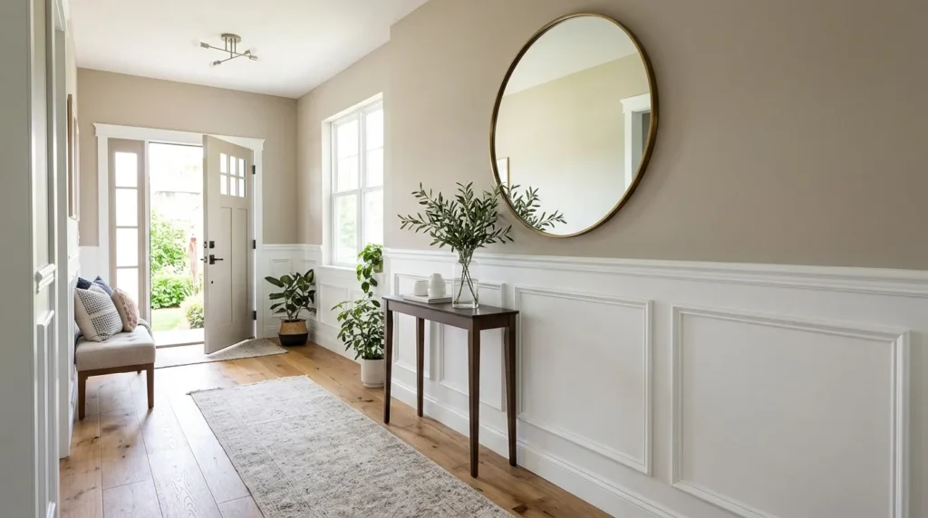  Decorative Wall Moulding with Statement Mirrors