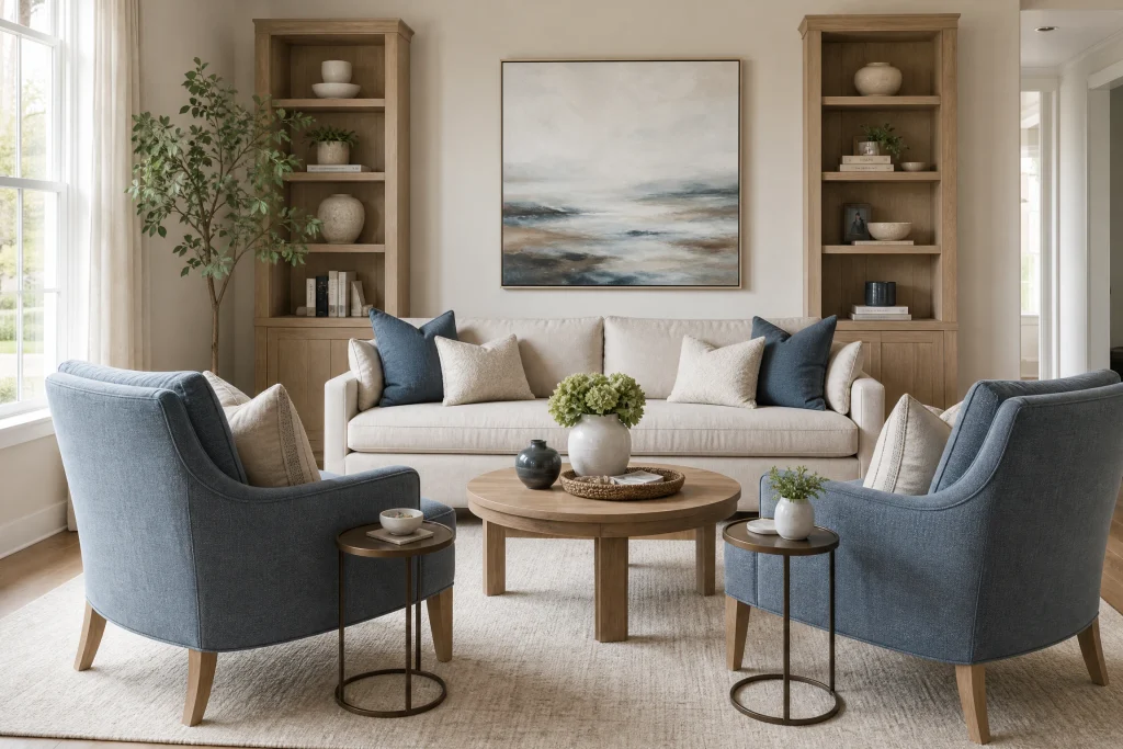Two Accent Chairs in a Symmetrical Layout