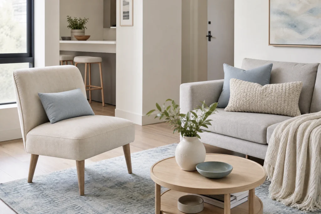 Small Apartment Feel Larger With an Armless Chair