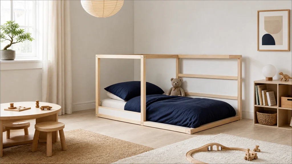 Japanese-Scandinavian minimalist kids room