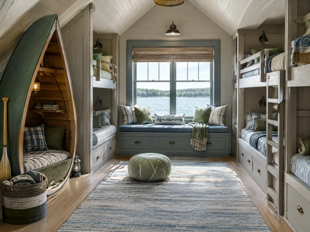  Lake-House Loft With a Window Seat