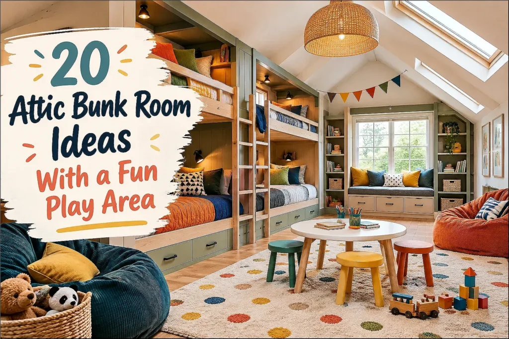 Attic Bunk Room Ideas With a Fun Play Area