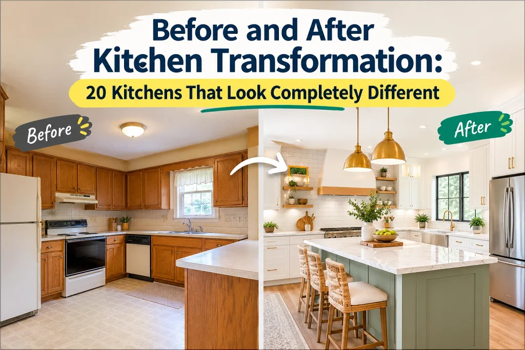 before and after kitchen transformation