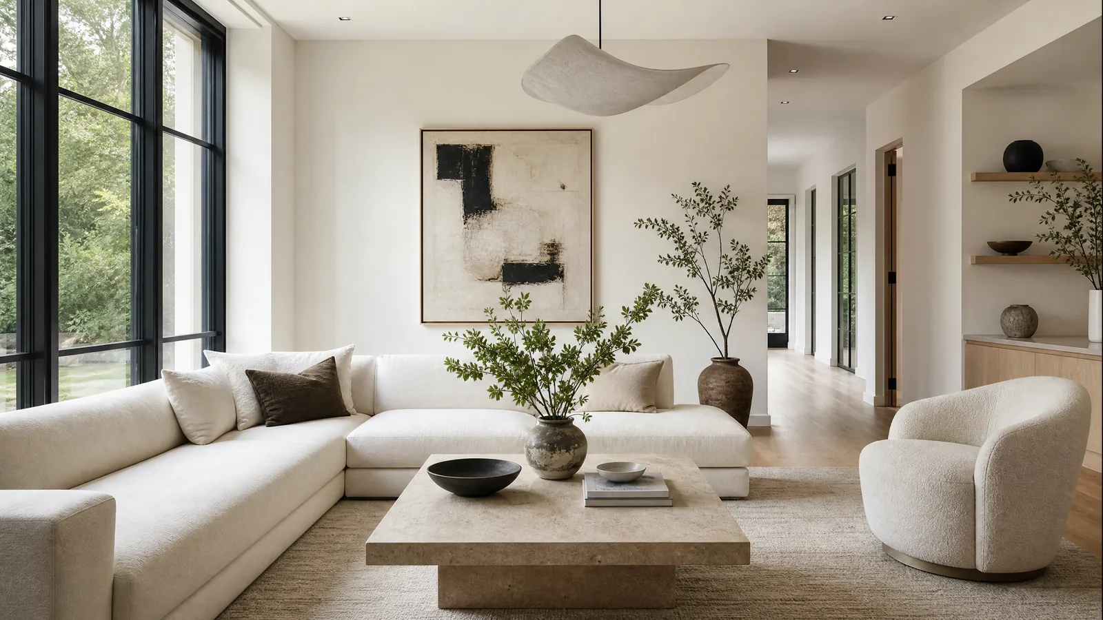 White House Interior Modern Living Room