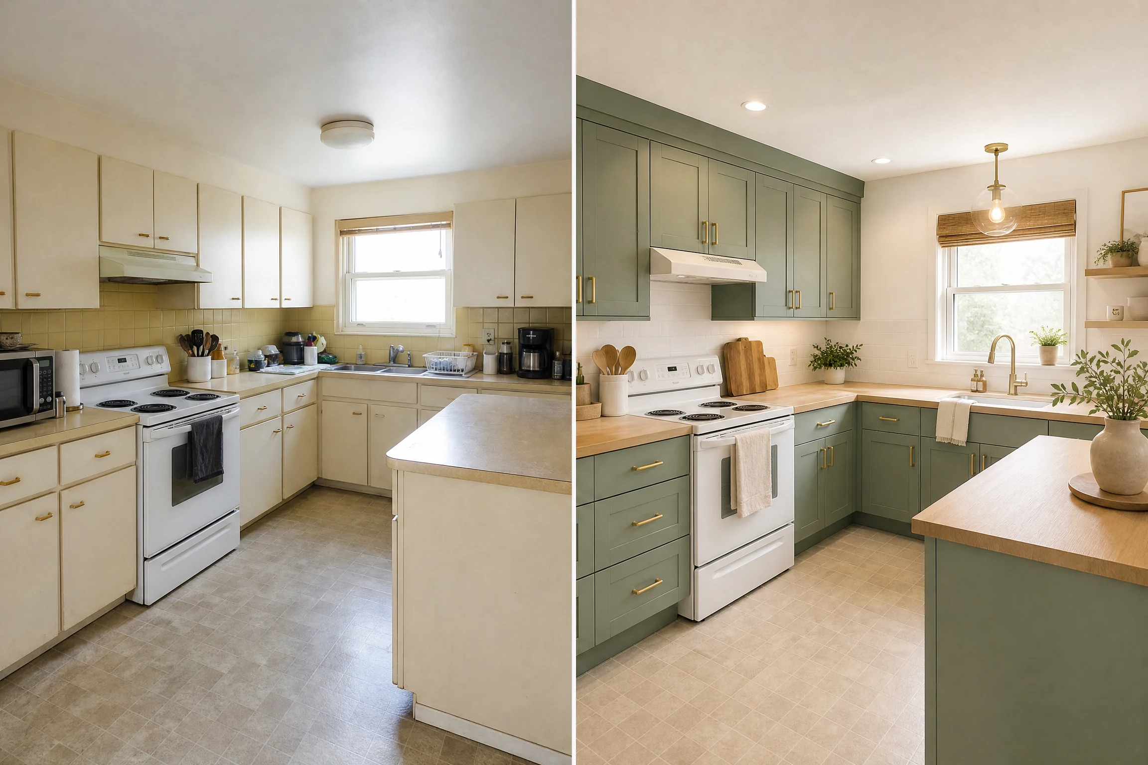 Before and After Kitchen Transformation