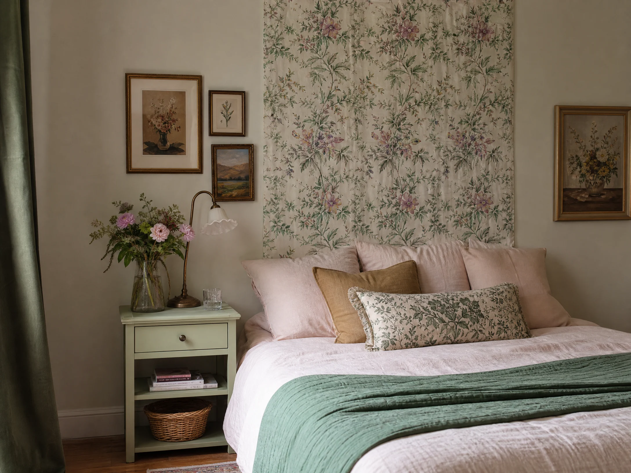 Budget floral bedroom refresh